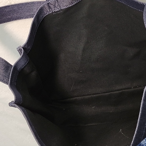 Theory Denim Blue Tote Bag Office Siren - Picture 9 of 16